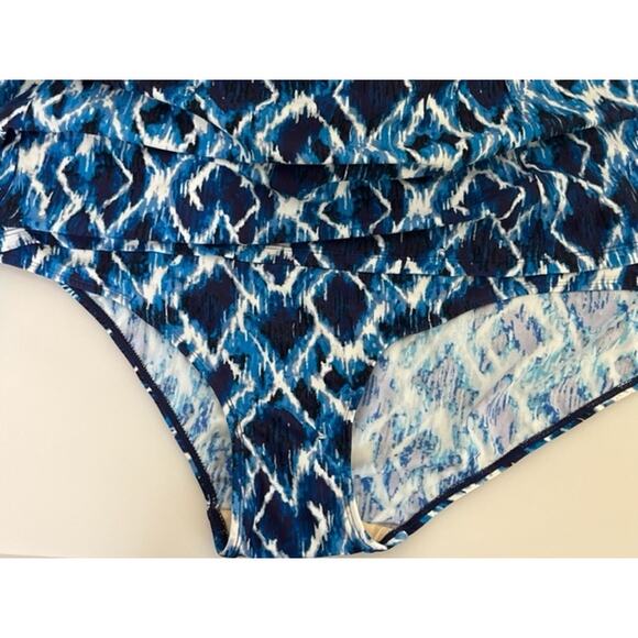 Swimsuits For All blues white swim dress one piece women's plus size 28 - NWT - Picture 3 of 5